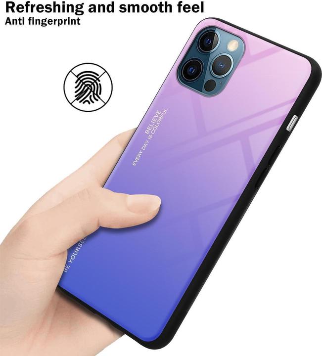 Productafbeelding Cadorabo TPU 2 kleuren glasdekking (Apple iPhone 12 Pro Max)