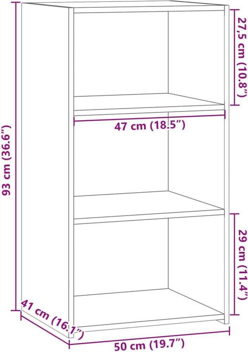 Actual product image VidaXL Sideboard (50 x 41 x 93 cm)