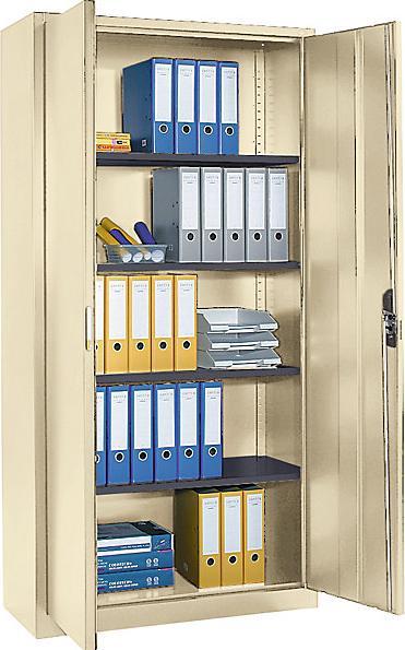 Actual product image C+P Steel cabinet with hinged doors (100 x 42 x 198 cm)