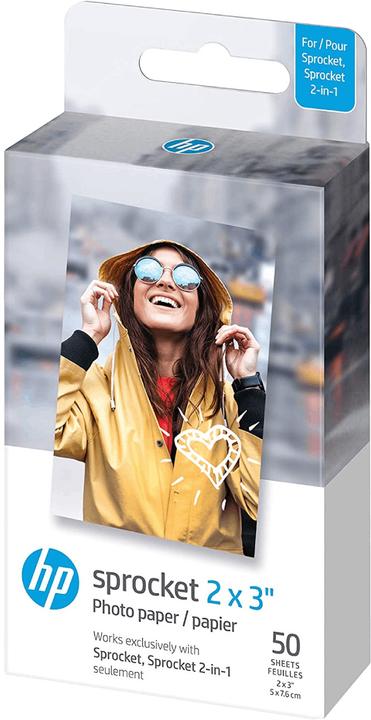 HP Sprocket Fotopapier Zink (290 g/m², Photo (5x7.6cm), 50 x)