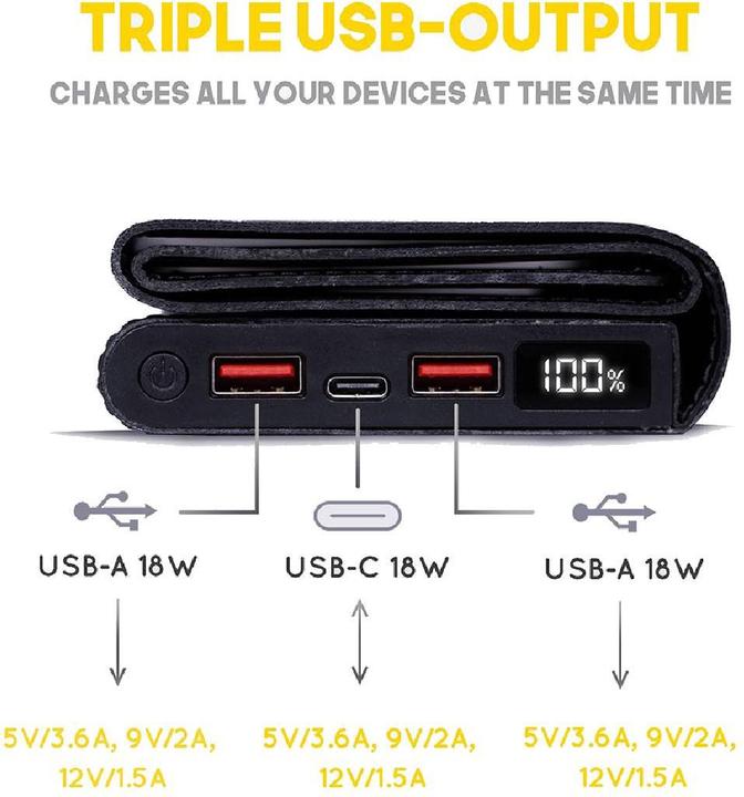 Produktbild Sunslice Tragbare Solar-Batterie 8W "Electron" (10000 mAh, 8 W, 20 Wh)
