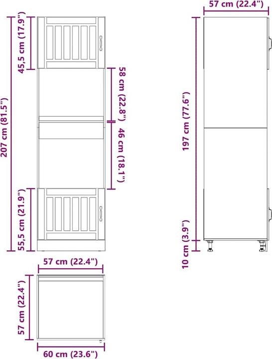 Image du produit VidaXL Madlene (60 x 57 x 207 cm)