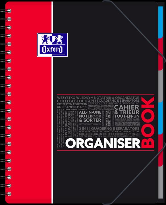 Image du produit Oxford Organiserbook (A4+, Quadrillé, Couverture rigide)