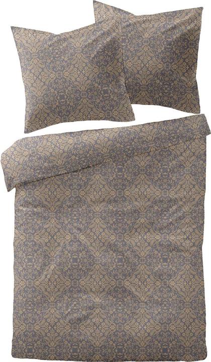 Produktbild Dormisette Mako-Satin Bettwäsche Ornamente goldbraun (Bettwäsche Set, 155x220 cm + 80x80 cm)