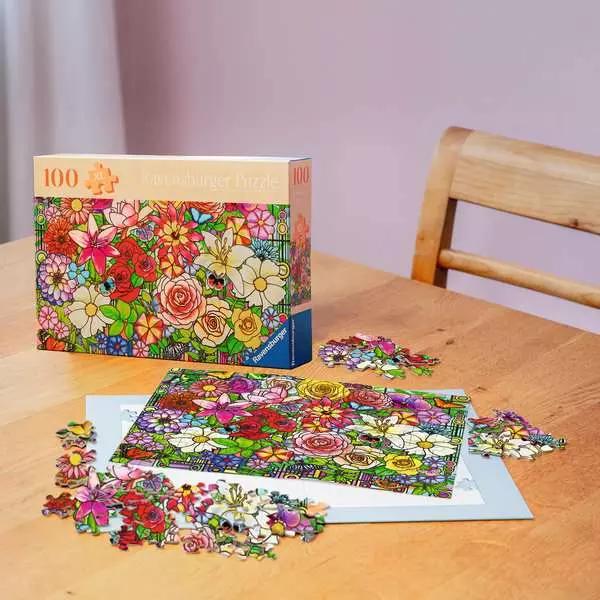 Image du produit Ravensburger Puzzle 12001364 - Fenêtre fleurie - Puzzle pour les personnes âgées et les seniors, avec 100 (100 pièces)