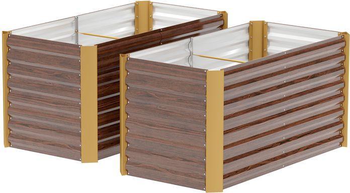 Immagine prodotto Swisshandel24 2er-Set Hochbeet, verzinkter Stahl, 120x60x60 cm