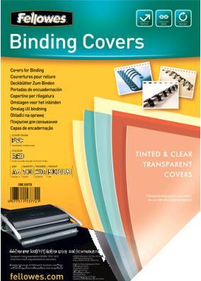 Actual product image Fellowes PVC cover sheet, red-transparent