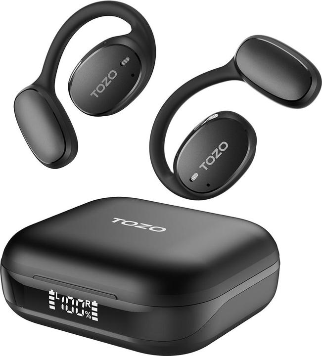 Image du produit Tozo OpenEgo True Wireless Stereo (TWS) Kostne USB Typ-C Bluetooth Headset Schwarz (ANC, 10 h, Sans fil)