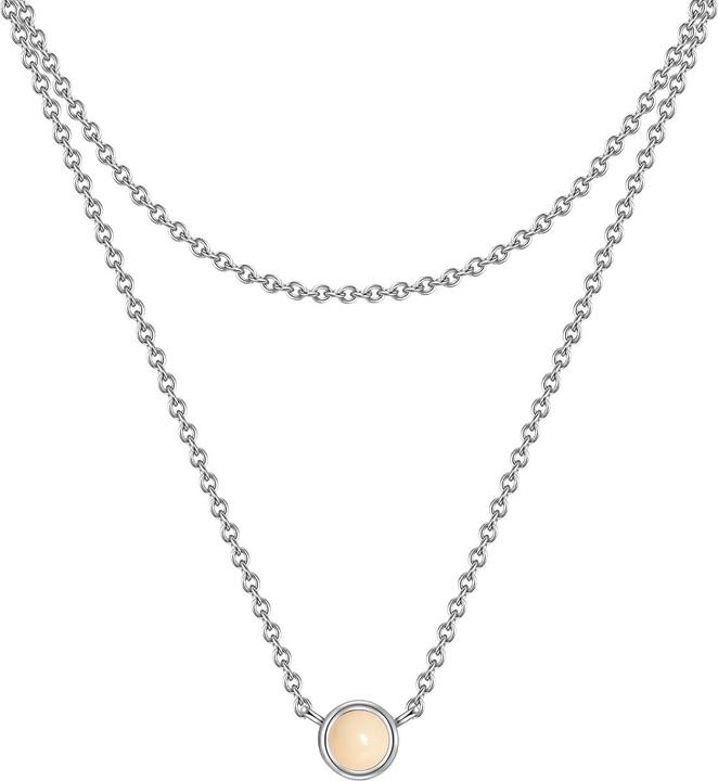 Image du produit Glanzstücke München Femmes argent sterling quartz rose argent 42,0/36,0 cm chaîne de base + 5,0 cm Extension - 29900 (Argent Sterling)