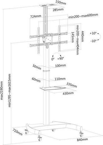 Actual product image Neomounts PLASMA-M1900E (Universal, 70", 50 kg)