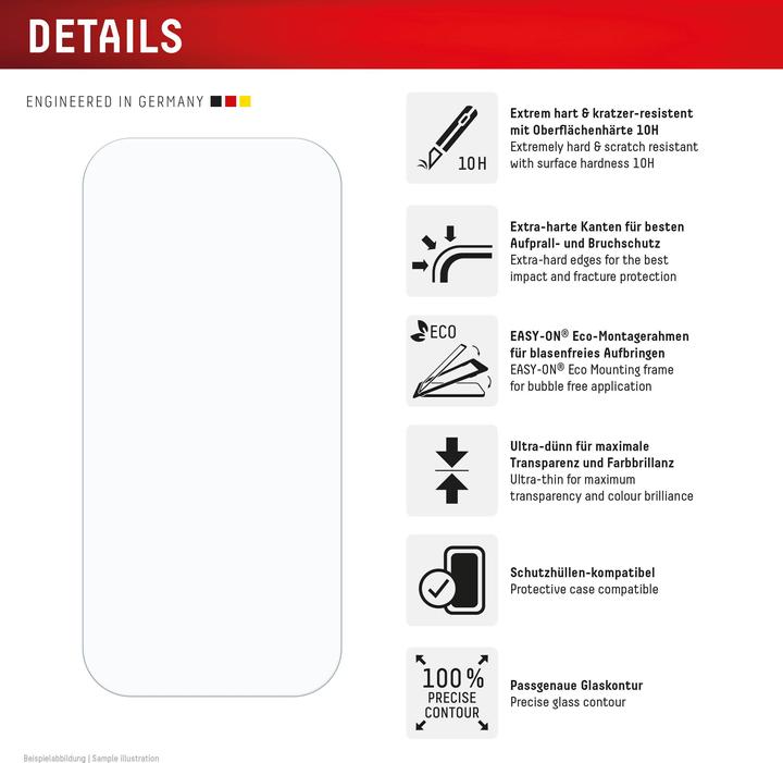 Actual product image Displex Real Glass, 2D Panzerglas (1 Piece, Samsung Galaxy S24, Samsung Galaxy S25)