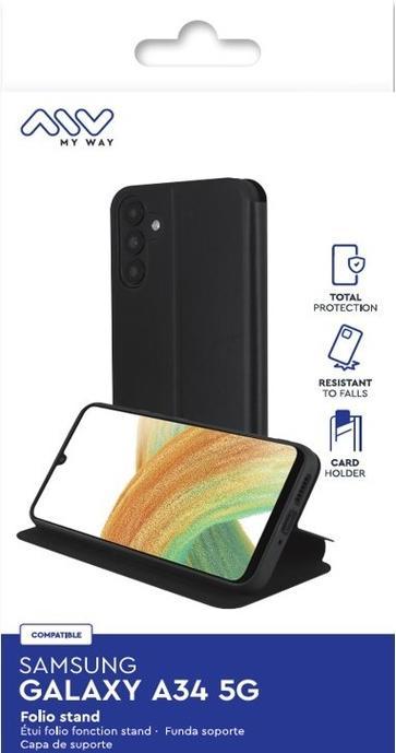 Actual product image My Way Case Stand function Black Series (Samsung Galaxy A34 5G)