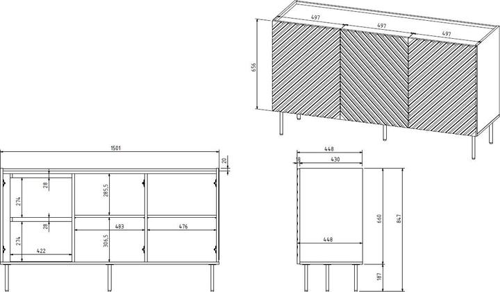 Actual product image Cama Onda (150 x 45 x 85 cm)