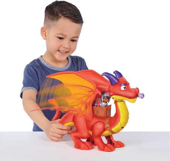 Actual product image Spin Master PAW Patrol Rescue Knights Sparks the Dragon with Wings and Claw puppy action figure