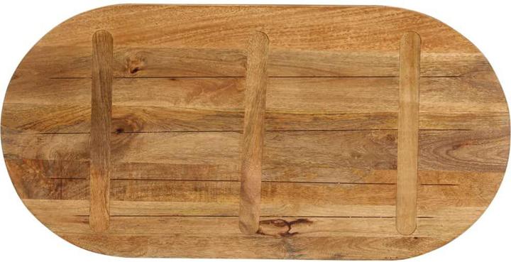 Actual product image VidaXL Table top wooden top solid wood top 110x50x2,5cm oval mango wood (110 x 50 x 2.5 cm)