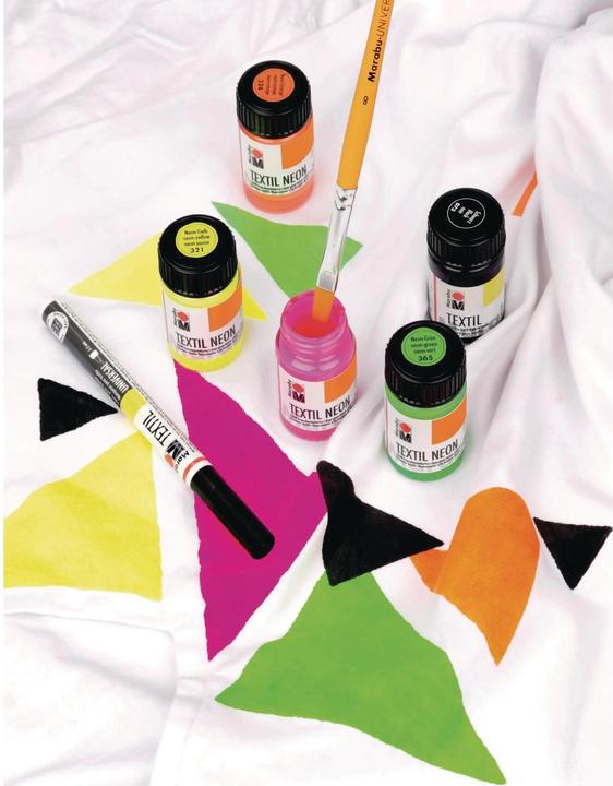 Produktbild Marabu Textilfarbe (Orange, Gelb, Grün, Rosa, Schwarz, 60 ml)