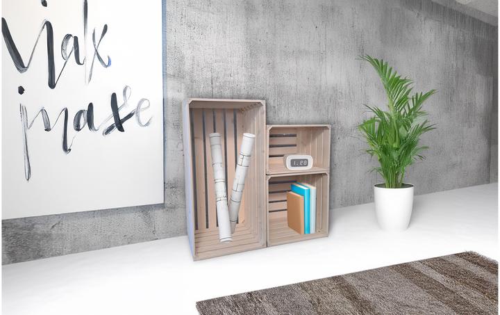 Actual product image Holz Zollhaus Holzharasse Weiss, 23.3 x 35 x 32 cm