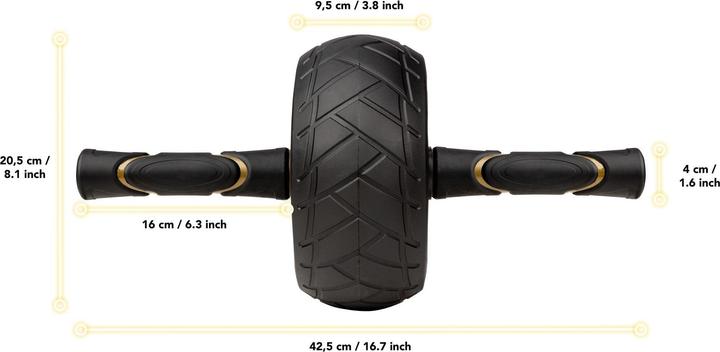 Actual product image Tunturi Centuri Massive Pro Exercise Wheel Ab Roller