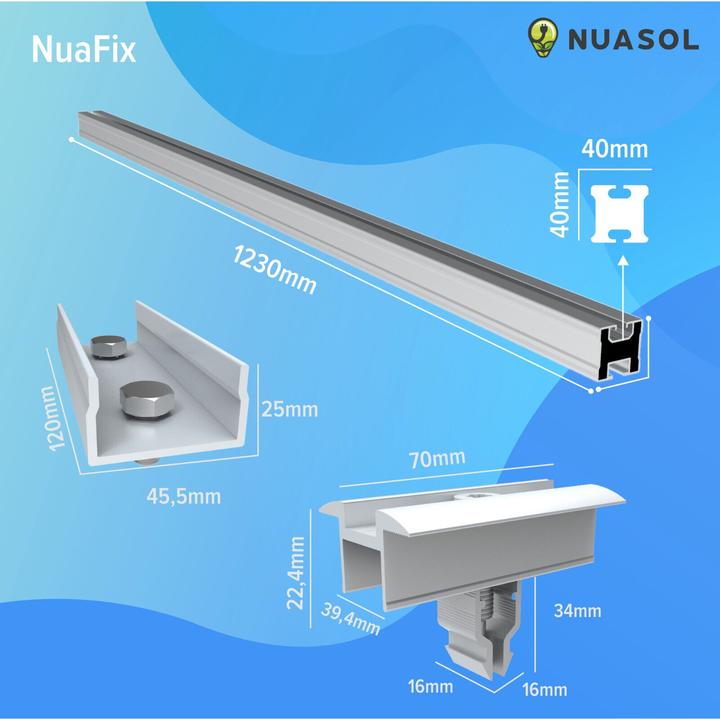 Image du produit Nuasol Kit de montage sur toit en tuiles (Matériel de montage du système solaire)