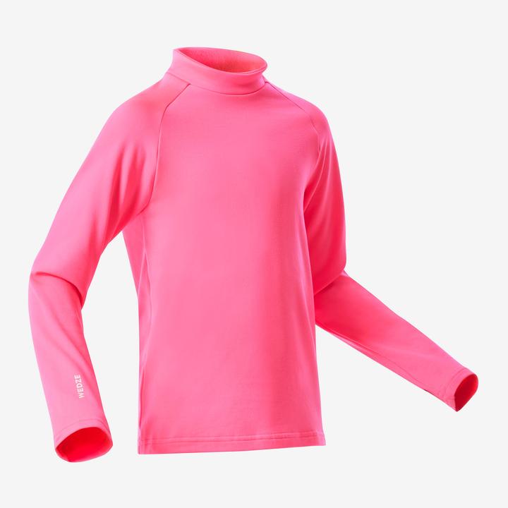 Immagine prodotto Wedze Maglia funzionale da sci per bambini con collo alto - BL 500 rosa neon (152)