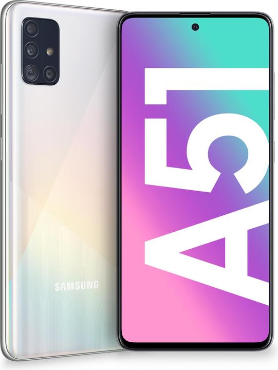 Produktbild Samsung Galaxy A51 (128 GB, Prism Crush White, 6.50", Dual SIM + SD, 48 Mpx, 4G)