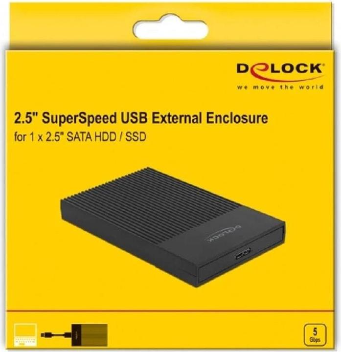 Actual product image Delock External enclosure USB 3.0 - SATA HDD / SSD 2.5 to 9.5mm (2.5")