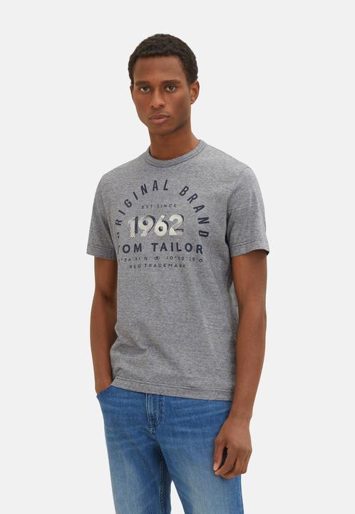 Produktbild Tom Tailor T-Shirt Gestreiftes Kurzarmshirt mit Rundhalsausschnitt und Print (XXL)