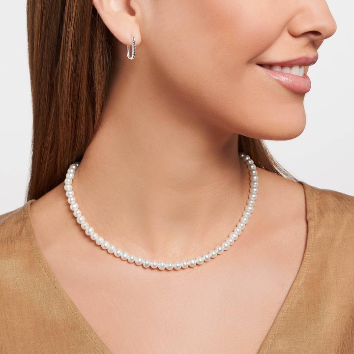 Produktbild Thomas Sabo Halskette Perlen Silber (925 Sterlingsilber, Geschwärzt, 40 - 45 cm)