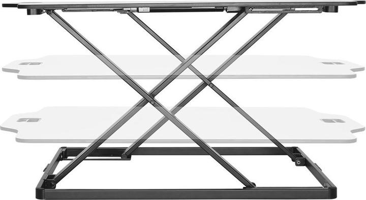 Actual product image Ergo Office Ultra-thin desktop converter, stand for work while sitting or standing, white, with gas