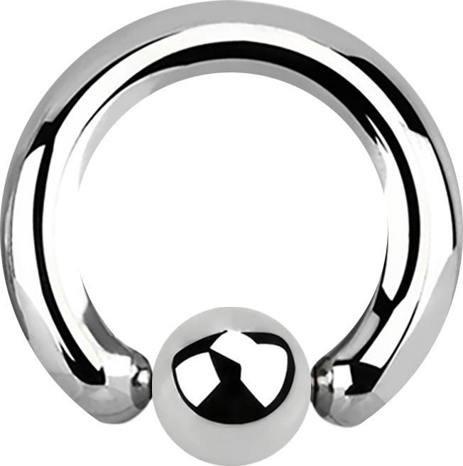 Produktbild Star Piercing Ball Closure Ring silber (Chirurgenstahl 316L, ohne Messing)
