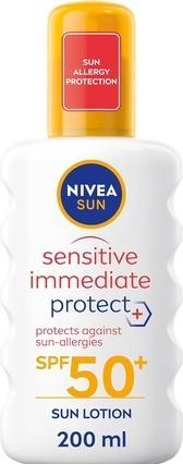 NIVEA Sun Sensitive Protect Sun-Allergy Spray SPF50 - Sunscreen for the body 200ml (Sonnenspray, SPF 50, 200 ml)
