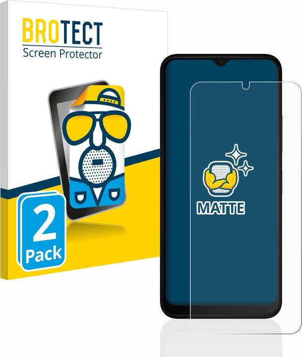 Actual product image BROTECT Anti-glare screen protector matt (2 Piece, Nokia C32)