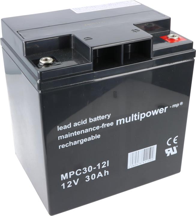 Actual product image Multipower Akku MP30-12C mit M6 Schraubanschluss (12 V, 30 Ah)