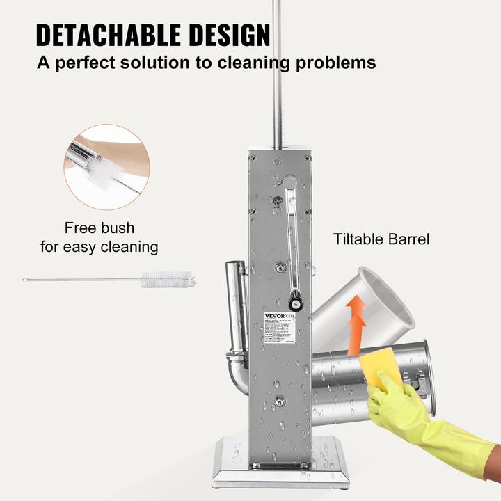 Actual product image Ich-zapfe Sausage filler, sausage filling machine, sausage press - 7 litres