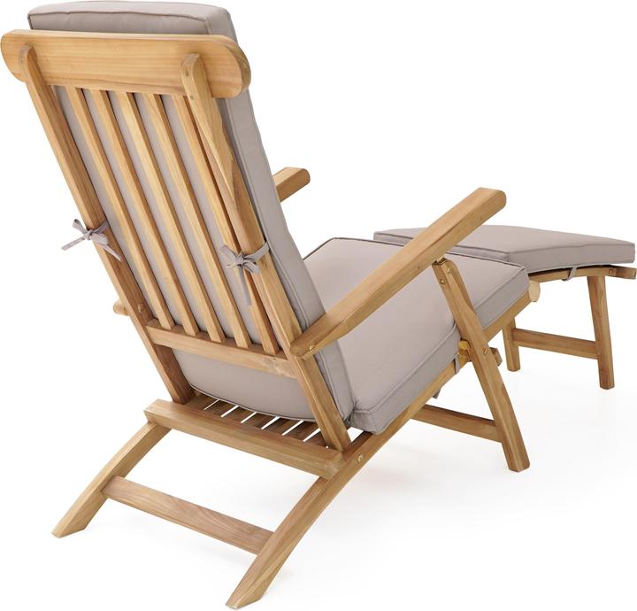 Produktbild Axi Costa Deckchair Liegestuhl aus Teakholz mit Kissen (170.60 cm)