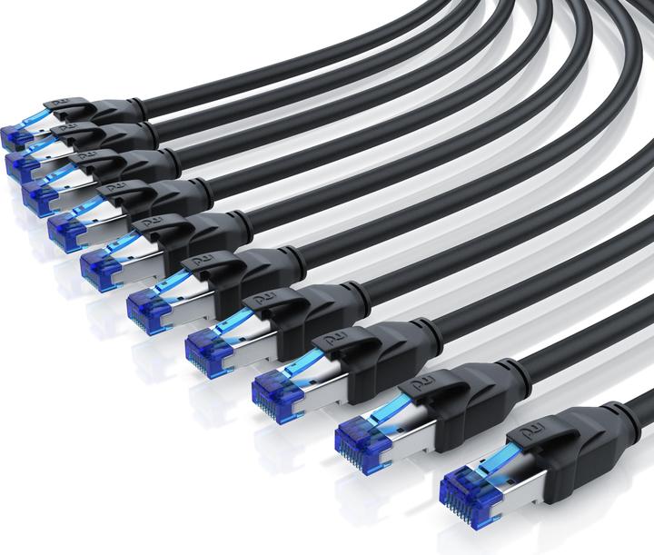 Actual product image Primewire 10x CAT 8.1 Netzwerkkabel 40 Gbits, LAN Kabel Patchkabel, CAT 8 Gigabit Ethernet Cable, RJ45 Stecker (S/FTP, PiMF, CAT8.1, 0.25 m)