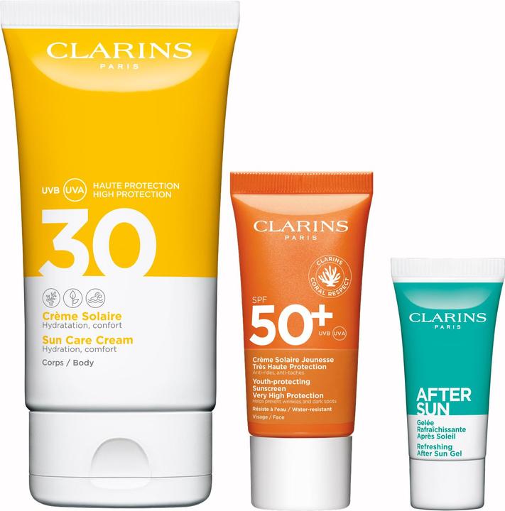Clarins Routine Solare Corpo (Sonnencreme, SPF 50, 150 ml)