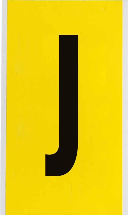 Produktbild Brady 3470-J, B-499, Nylongewebe, Buchstabe J, Schwarz auf Gelb, 127 x 228mm, Schrifthöhe 152mm(25
