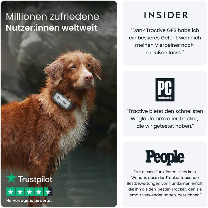 Immagine prodotto Tractive Cane GPS (XL, Cane, Passeggiare, Jogging, Sport cane)