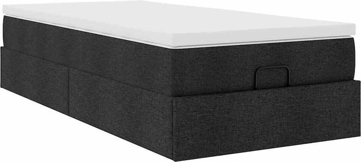 Immagine prodotto VidaXL Ottomana con materasso nero 140x200 cm in tessuto (140 x 200 cm)