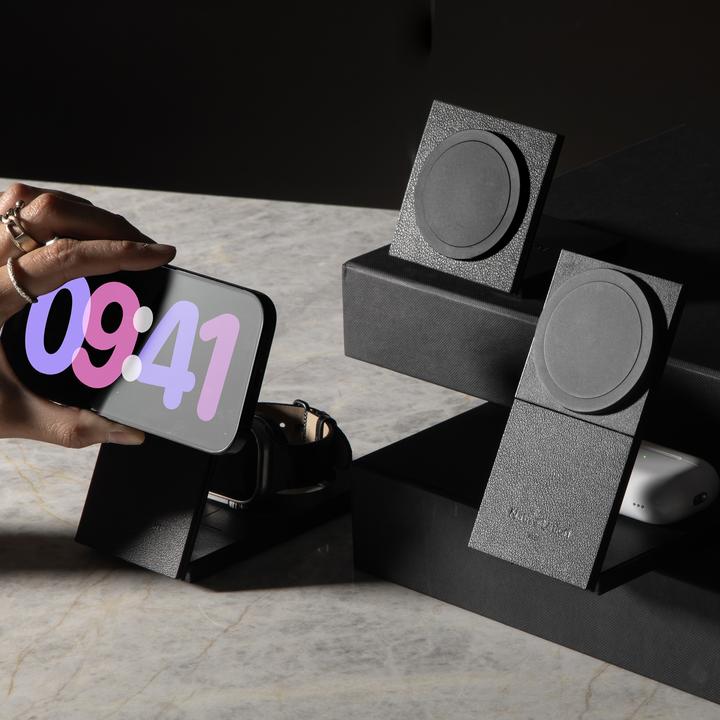 Actual product image Native Union Rise 3-in-1 INT Qi2 Wireless Charger Qi2 15W für drei MagSafe-Geräte (15 W)