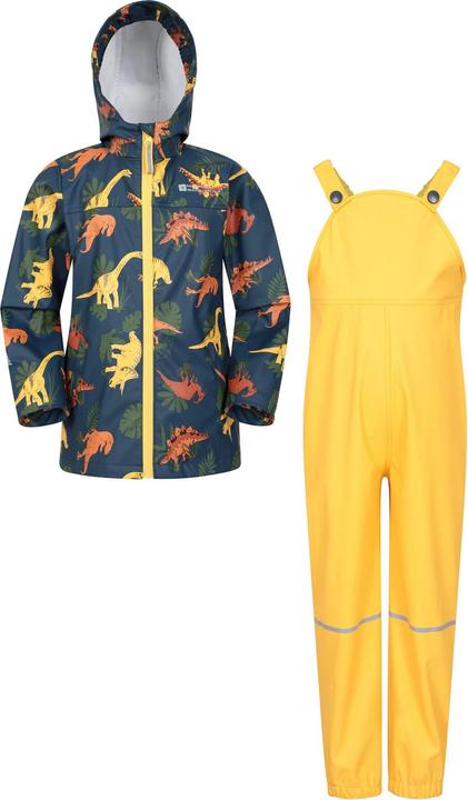 Mountain Warehouse Raindrop Dinosaurier Wasserdichte Jacke und Hose Set