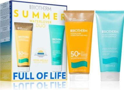 Immagine prodotto Biotherm Protezione solare Estate Waterlover Duo Set Waterlover Latte solare idratante SPF50+ 200 ml + Oligo- (Latte solare, SPF 50+, 200 ml)