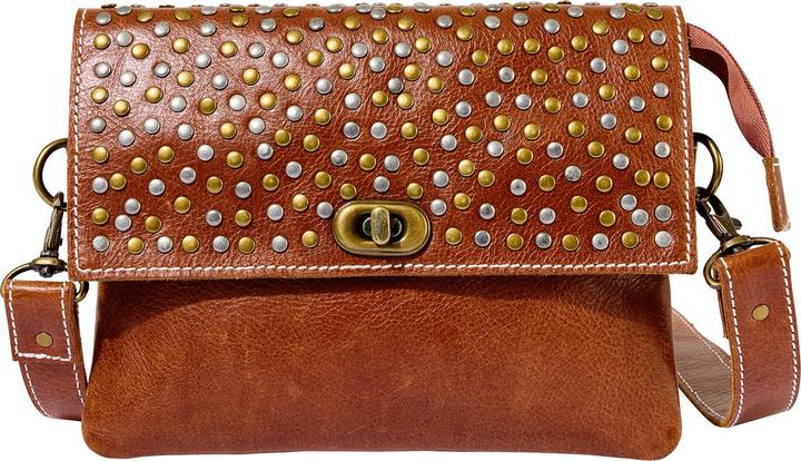 Actual product image Joe Browns Studded Washed Leather Crossbody Bag