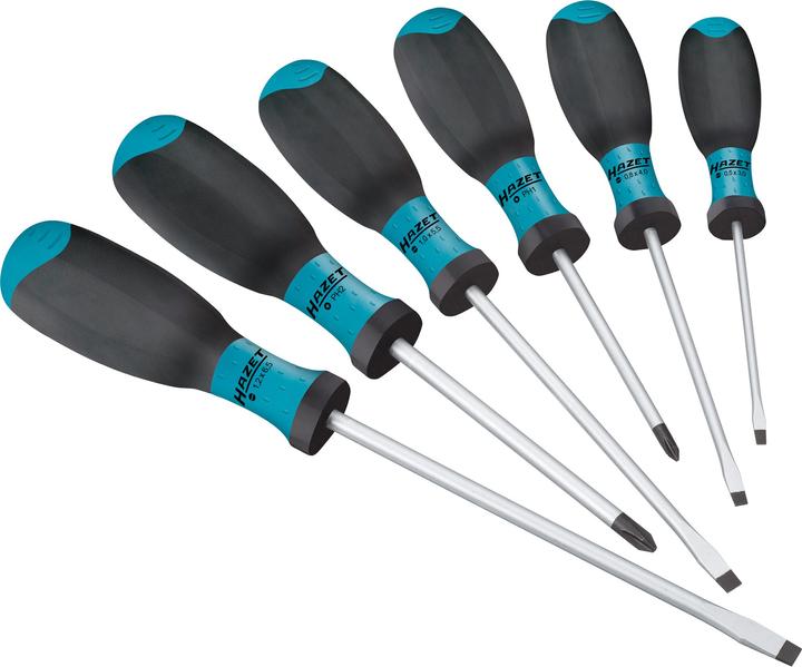Actual product image HAZET Screwdriver set 810SPC/6 ∙ Slot profile, Cross recess profile PH ∙ 0,5 x 3,0 - 1,2 x 6,5 ∙ PH… (Slotted screws, Phillipps cross recess (PH))