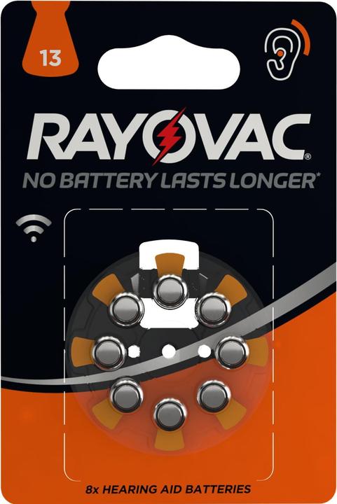 Actual product image Rayovac hearing aid battery 13 (8 pcs., PR48, 310 mAh)