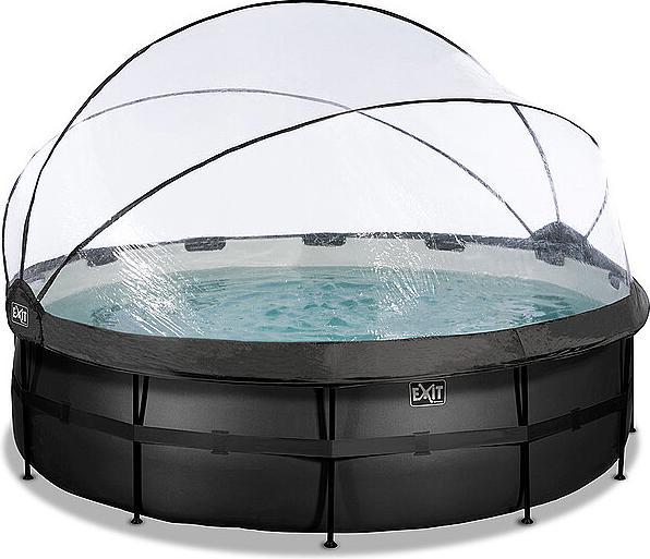 Immagine prodotto Exit Telaio piscina rotonda 488x122 cm con tettoia e pompa di calore (Ø 488 x 122 cm)