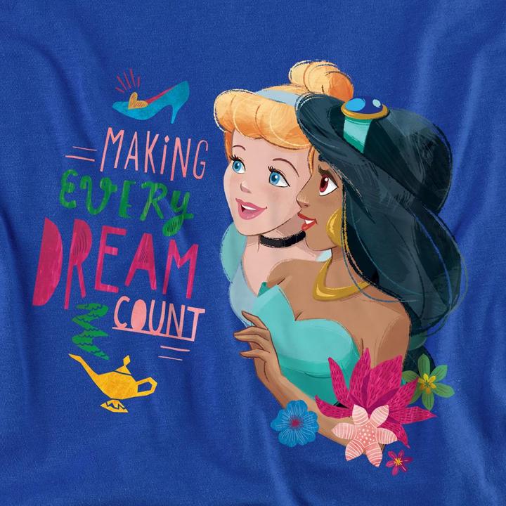 Immagine prodotto Disney Princess Making Every Dream Count Maglietta Cenerentola e Jasmine Adulto Unisex (XL)