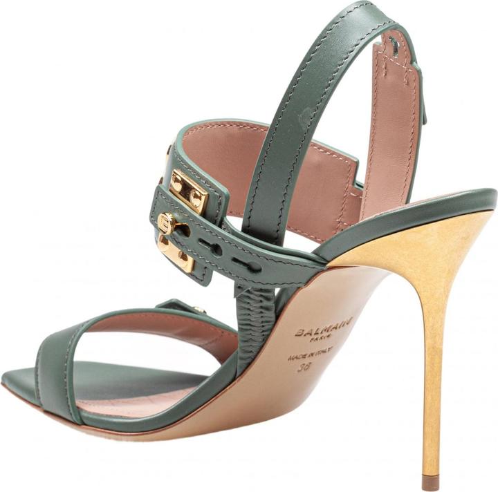 Actual product image Balmain leather sandal color green (37)