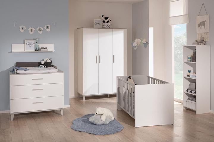 Produktbild Transland Kinderzimmer Nils inkl. Schrank 3-türig, Kinderbett und Kommode inkl. Wickelaufsatz